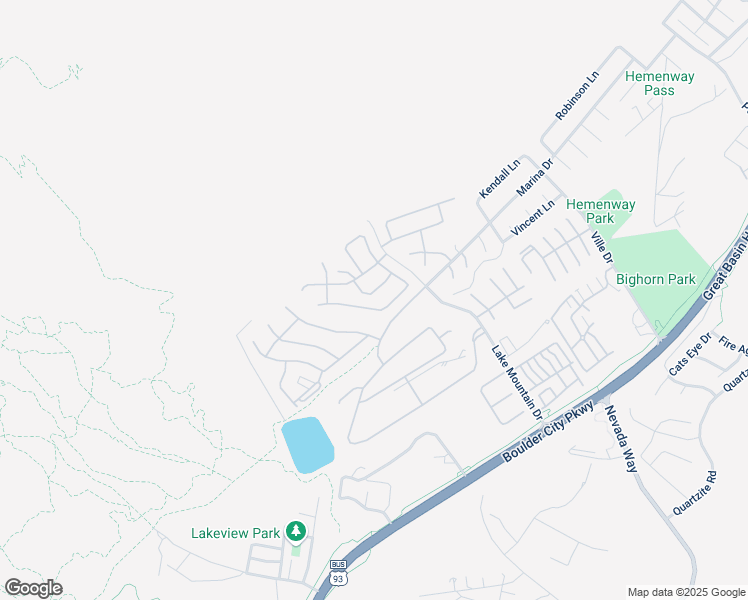 map of restaurants, bars, coffee shops, grocery stores, and more near 621 Mount Elbert Way in Boulder City