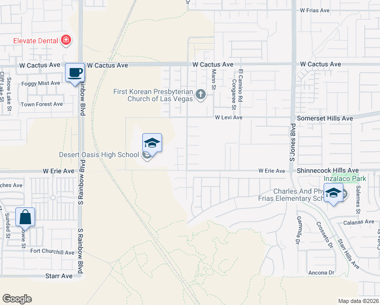 map of restaurants, bars, coffee shops, grocery stores, and more near 6494 Little Harbor Court in Las Vegas