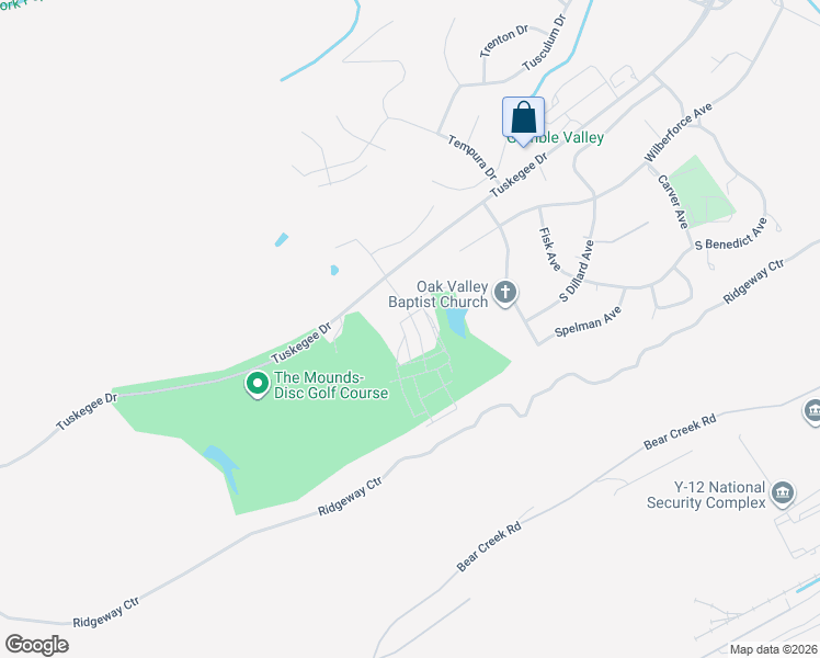 map of restaurants, bars, coffee shops, grocery stores, and more near 122 Groves Park Boulevard East in Oak Ridge