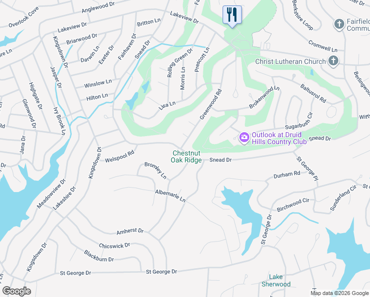 map of restaurants, bars, coffee shops, grocery stores, and more near 175 Greenwood Road in Crossville