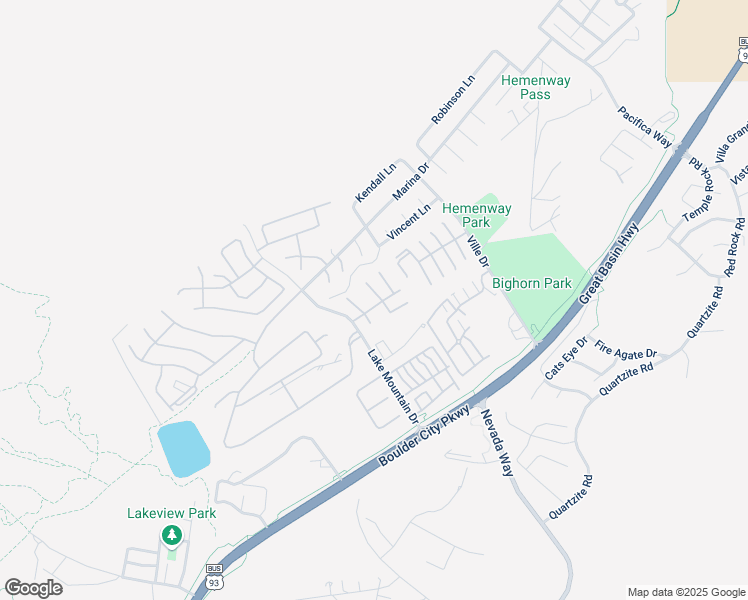 map of restaurants, bars, coffee shops, grocery stores, and more near 436 Ranger Court in Boulder City