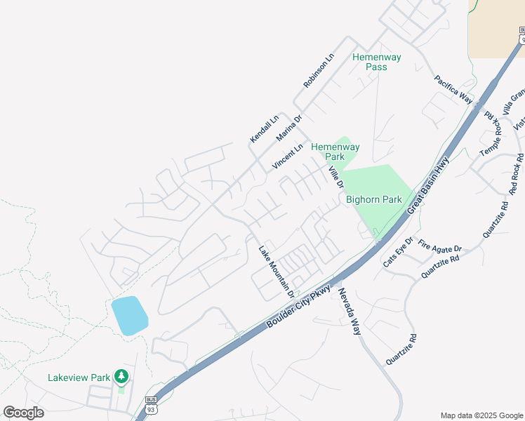 map of restaurants, bars, coffee shops, grocery stores, and more near 445 Intrepid Court in Boulder City
