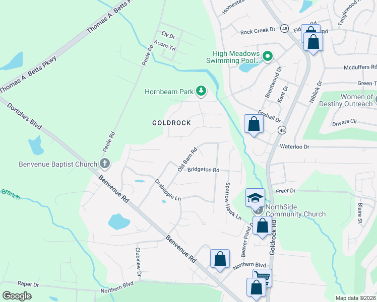 map of restaurants, bars, coffee shops, grocery stores, and more near 1712 Old Barn Road in Rocky Mount