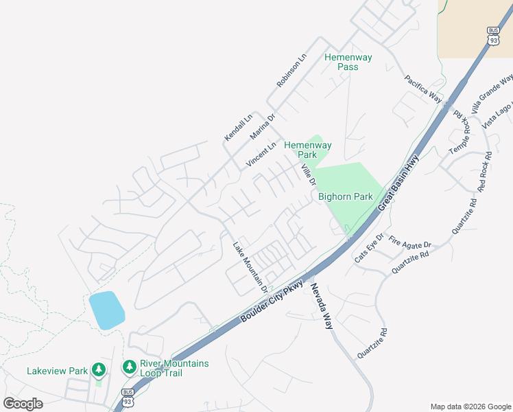 map of restaurants, bars, coffee shops, grocery stores, and more near 694 Freedom Lane in Boulder City