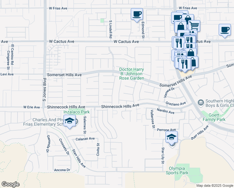 map of restaurants, bars, coffee shops, grocery stores, and more near 10837 Osceola Mills Street in Las Vegas