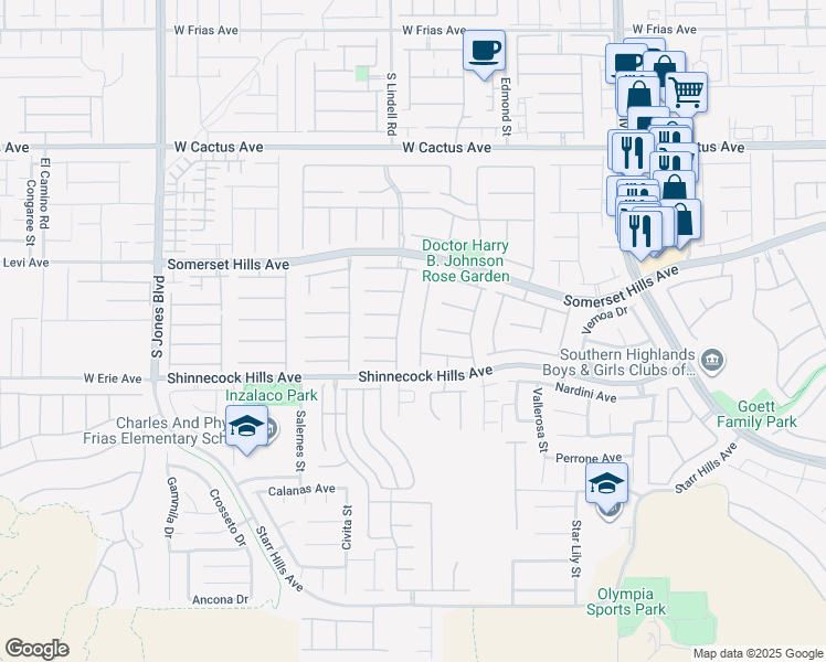 map of restaurants, bars, coffee shops, grocery stores, and more near 10837 Osceola Mills Street in Las Vegas