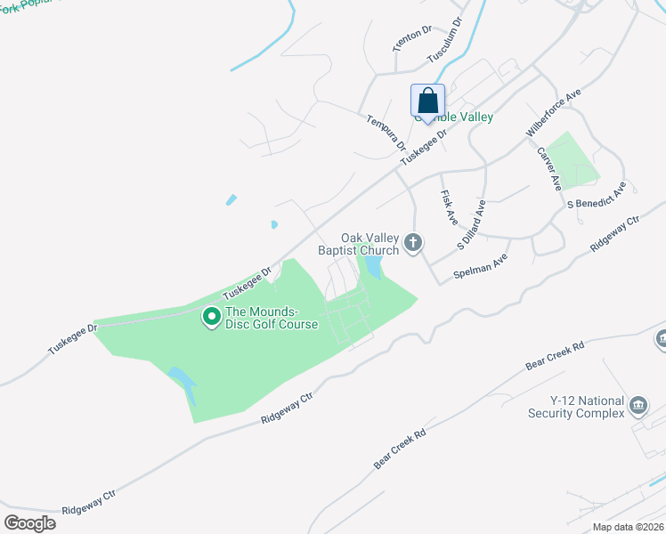 map of restaurants, bars, coffee shops, grocery stores, and more near 116 Groves Park Boulevard East in Oak Ridge