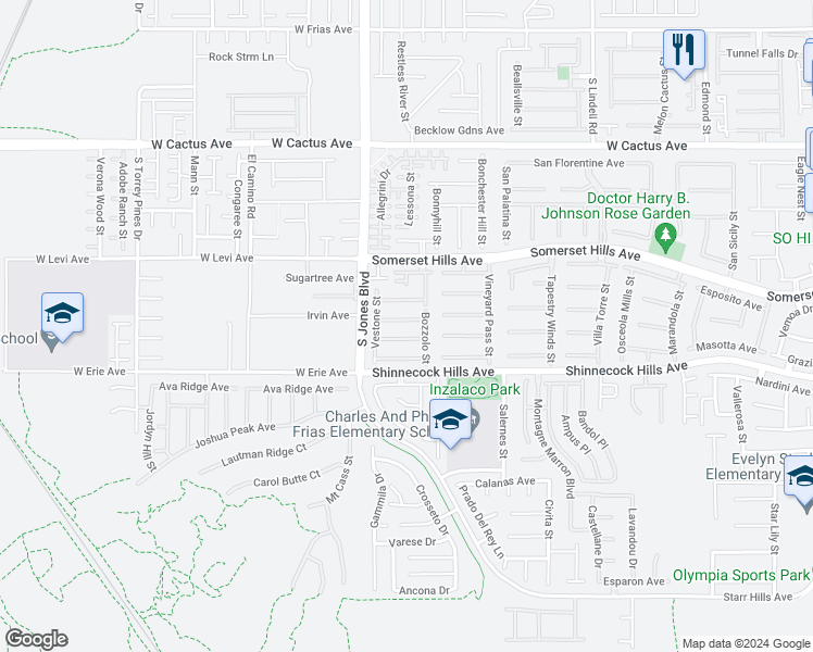 map of restaurants, bars, coffee shops, grocery stores, and more near 5989 Lamotte Avenue in Las Vegas
