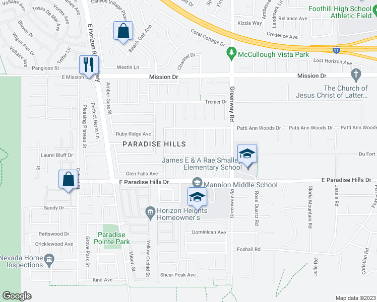 map of restaurants, bars, coffee shops, grocery stores, and more near 238 Du Fort Avenue in Henderson