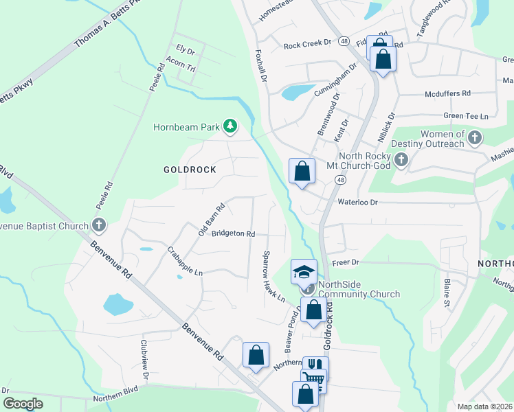 map of restaurants, bars, coffee shops, grocery stores, and more near 1817 Burnt Mill Rd in Rocky Mt
