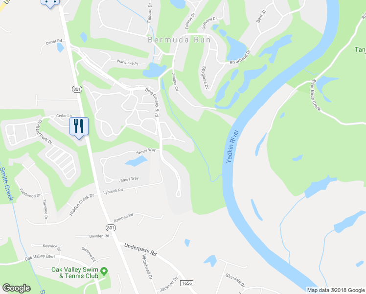 map of restaurants, bars, coffee shops, grocery stores, and more near 172 River Hill Drive in Advance