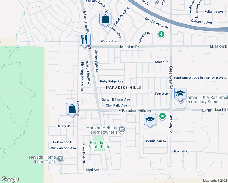 map of restaurants, bars, coffee shops, grocery stores, and more near 186 Regal Sunset Avenue in Henderson