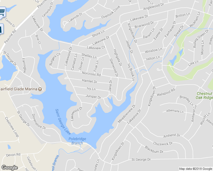 map of restaurants, bars, coffee shops, grocery stores, and more near 148 Hamlet Drive in Crossville