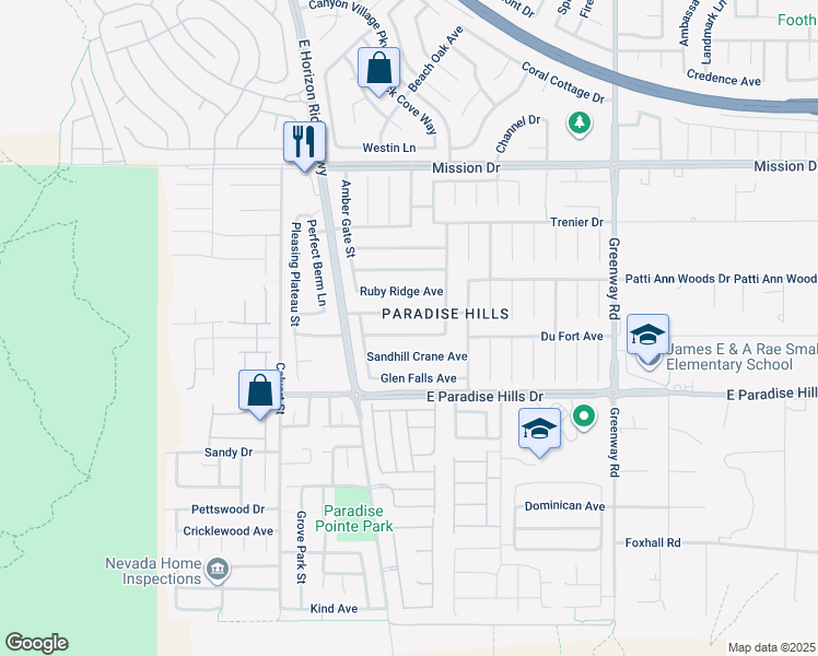 map of restaurants, bars, coffee shops, grocery stores, and more near 179 Regal Sunset Avenue in Henderson