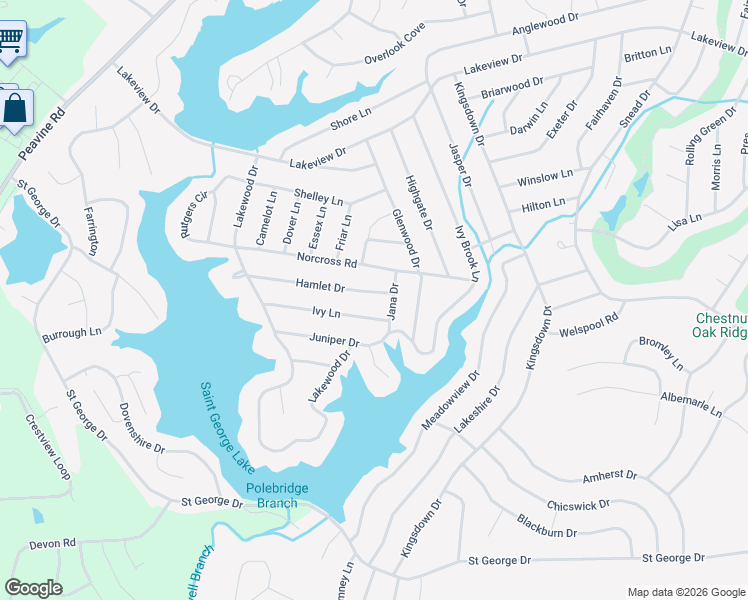 map of restaurants, bars, coffee shops, grocery stores, and more near 148 Hamlet Drive in Crossville