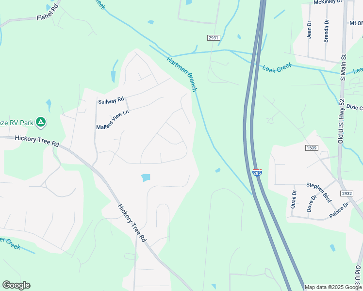 map of restaurants, bars, coffee shops, grocery stores, and more near 111 Twisted Cypress Lane in Winston-Salem