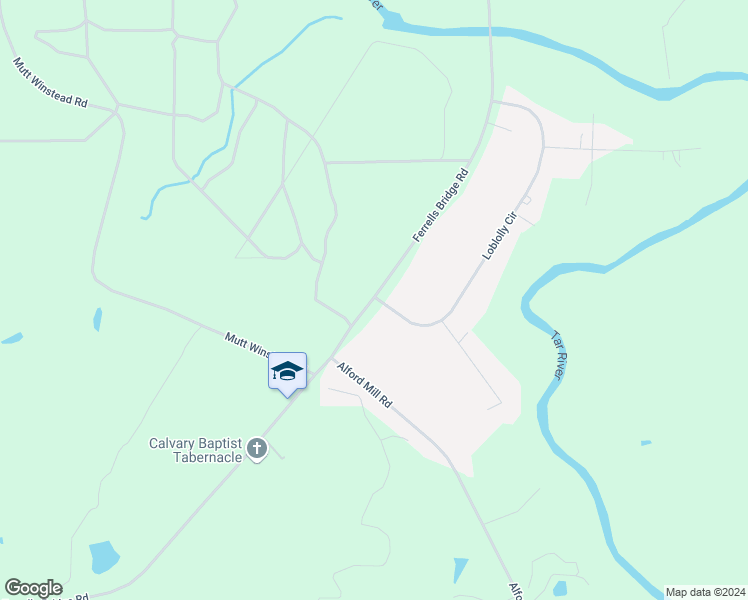 map of restaurants, bars, coffee shops, grocery stores, and more near Ferrells Bridge Road in Louisburg