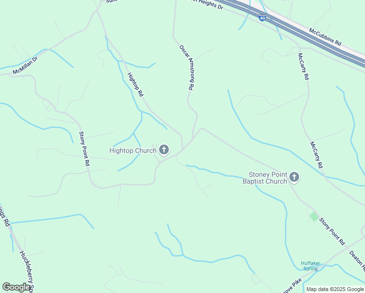 map of restaurants, bars, coffee shops, grocery stores, and more near 1682 Hightop Road in Knoxville