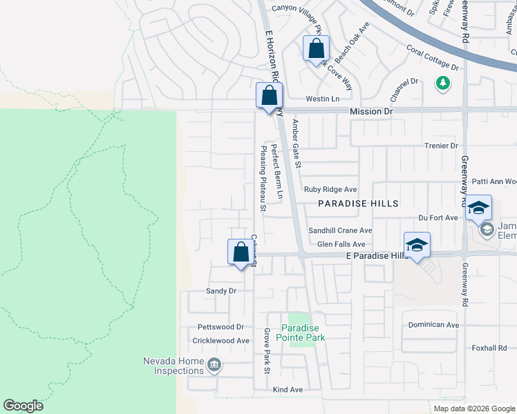 map of restaurants, bars, coffee shops, grocery stores, and more near 84 Newmiller Street in Henderson