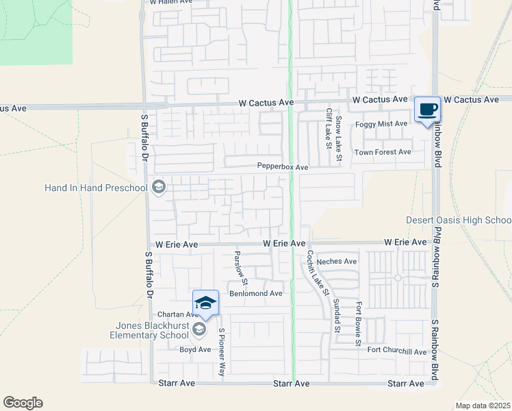 map of restaurants, bars, coffee shops, grocery stores, and more near 7676 Monomoy Bay Avenue in Las Vegas
