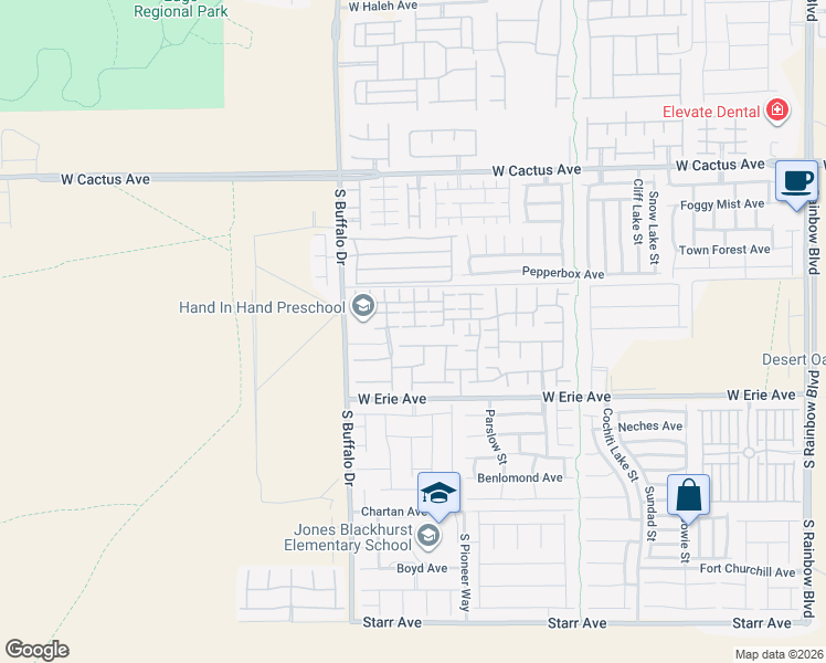 map of restaurants, bars, coffee shops, grocery stores, and more near 10795 Yarmouth Bay Court in Las Vegas