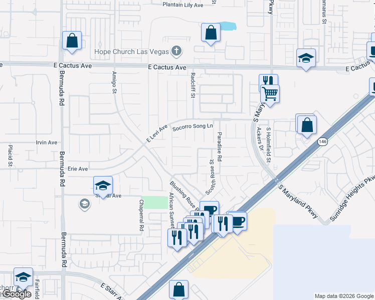 map of restaurants, bars, coffee shops, grocery stores, and more near 871 Beartooth Falls Court in Henderson