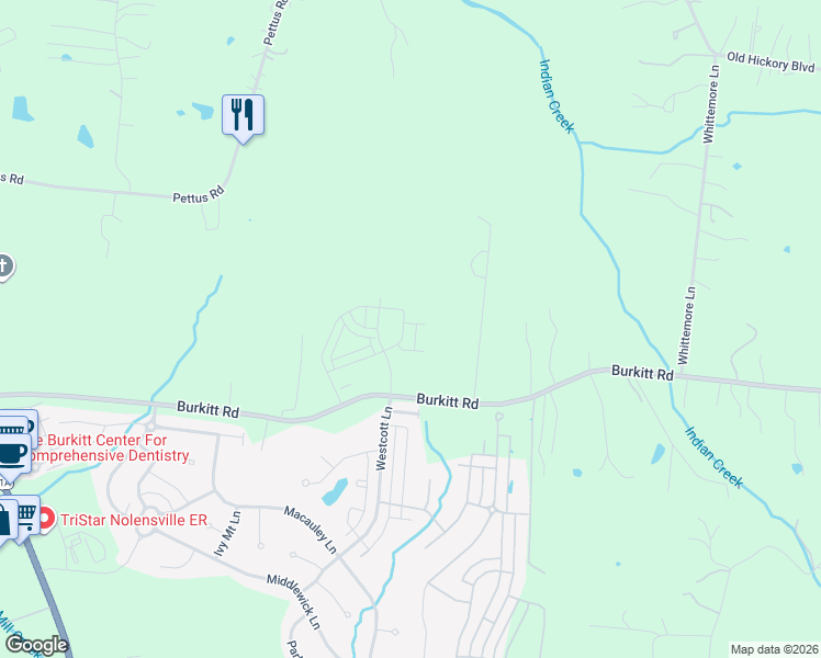 map of restaurants, bars, coffee shops, grocery stores, and more near 105 Gloryland Lane in Nashville
