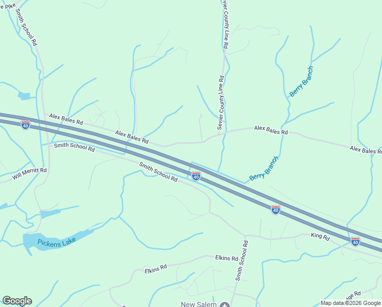 map of restaurants, bars, coffee shops, grocery stores, and more near 10400 Alex Bales Road in Kodak