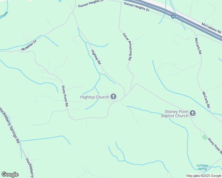 map of restaurants, bars, coffee shops, grocery stores, and more near 1682 Hightop Road in Knoxville