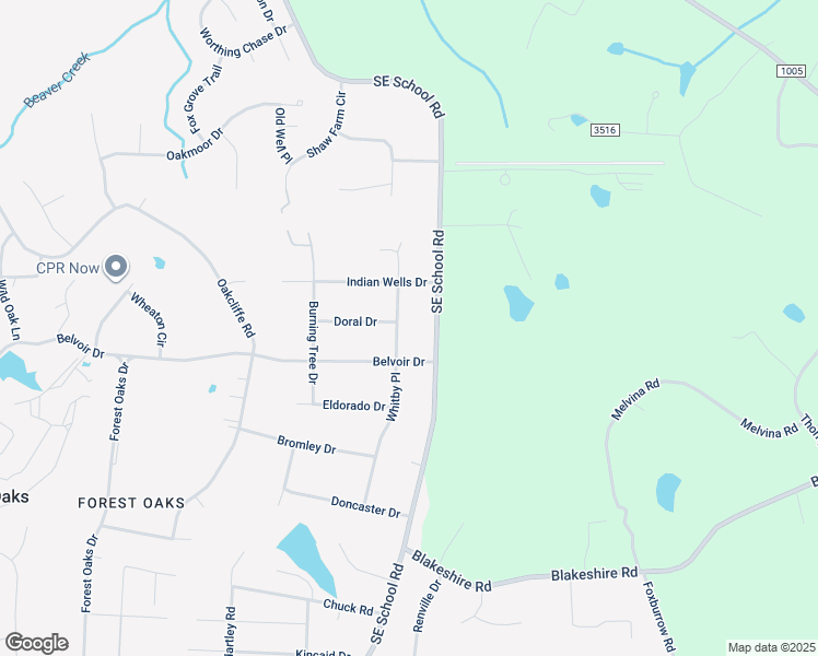 map of restaurants, bars, coffee shops, grocery stores, and more near 4501 Whitby Place in Greensboro