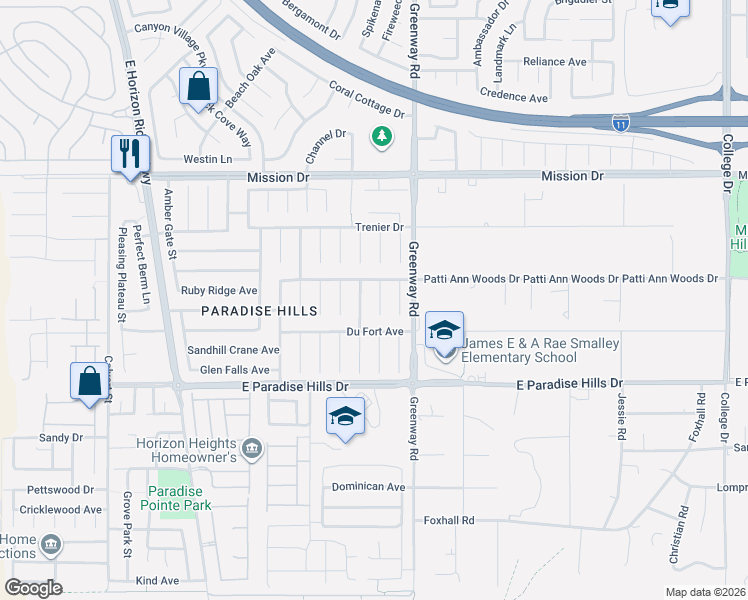 map of restaurants, bars, coffee shops, grocery stores, and more near 1053 Golden Splendor Court in Henderson