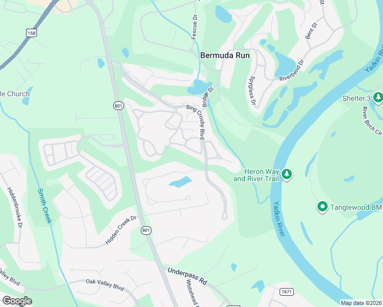map of restaurants, bars, coffee shops, grocery stores, and more near 138 Lybrook Drive in Advance