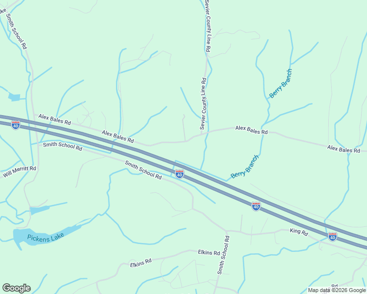 map of restaurants, bars, coffee shops, grocery stores, and more near 10400 Alex Bales Road in Kodak