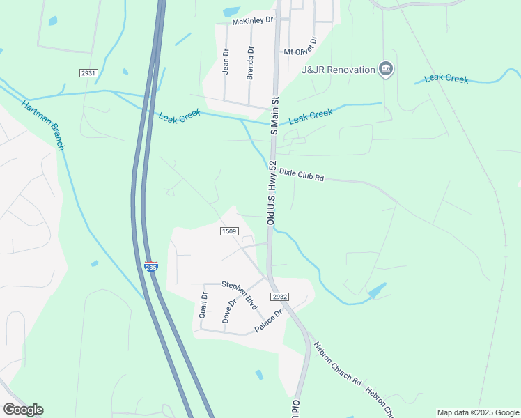 map of restaurants, bars, coffee shops, grocery stores, and more near 5400 U.S. 52 in Winston-Salem
