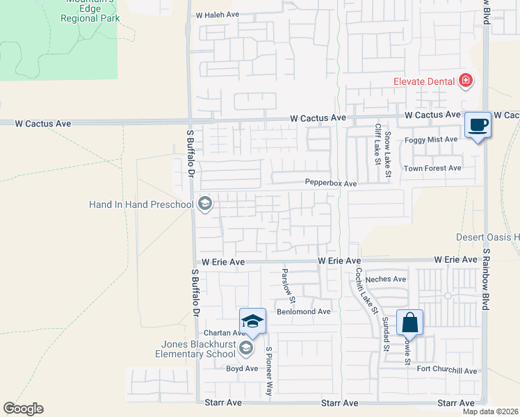 map of restaurants, bars, coffee shops, grocery stores, and more near 10755 Centerville Bay Court in Las Vegas