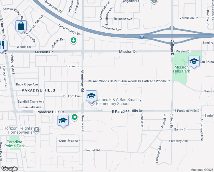 map of restaurants, bars, coffee shops, grocery stores, and more near 1055 Kratzer Circle in Henderson