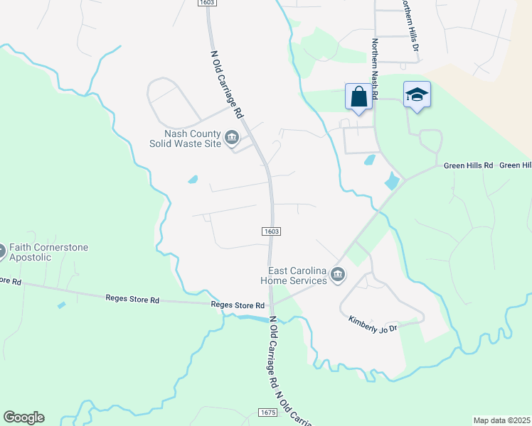 map of restaurants, bars, coffee shops, grocery stores, and more near 3327 Oak Leaf Drive in Rocky Mount