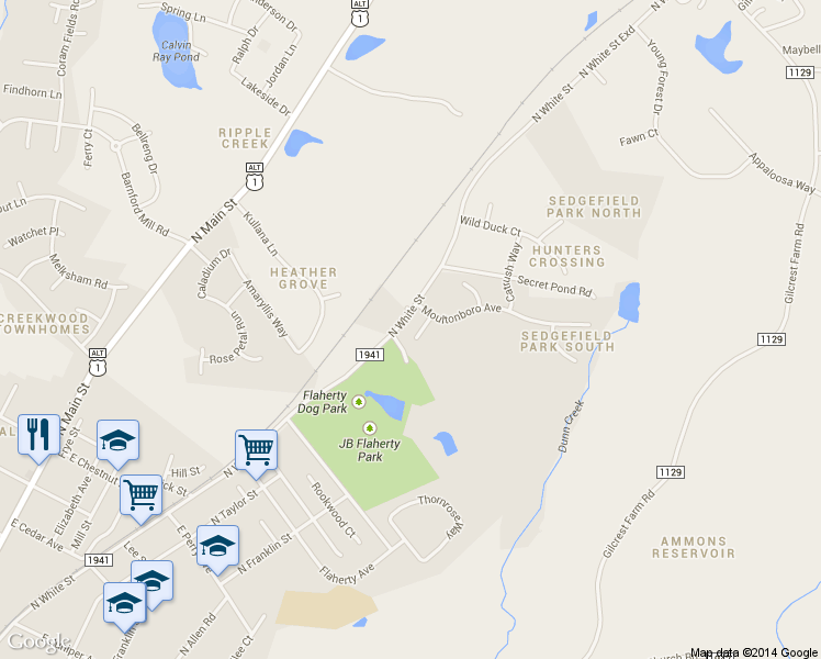map of restaurants, bars, coffee shops, grocery stores, and more near 1209 Dagmar Ln in Wake Forest