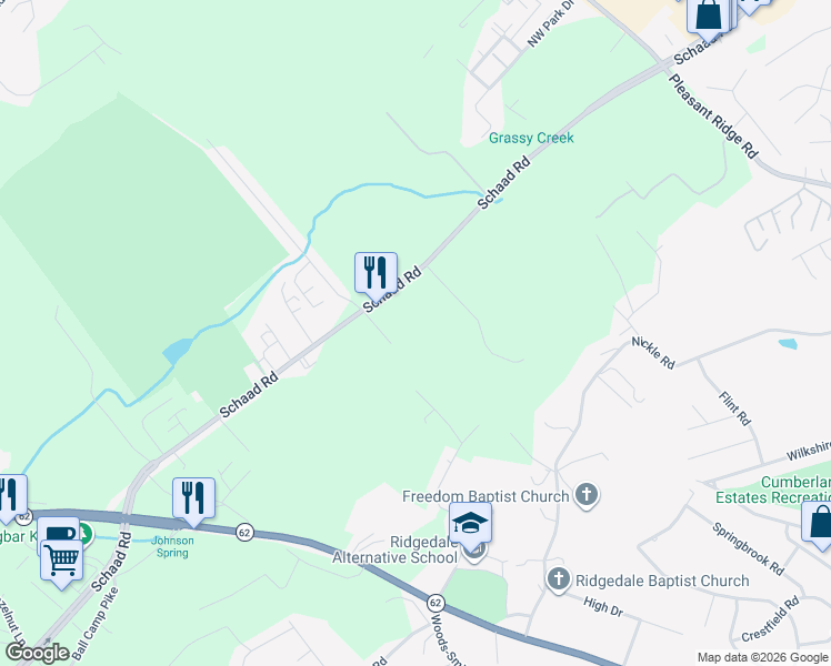map of restaurants, bars, coffee shops, grocery stores, and more near 3528 Schaad Road in Knoxville