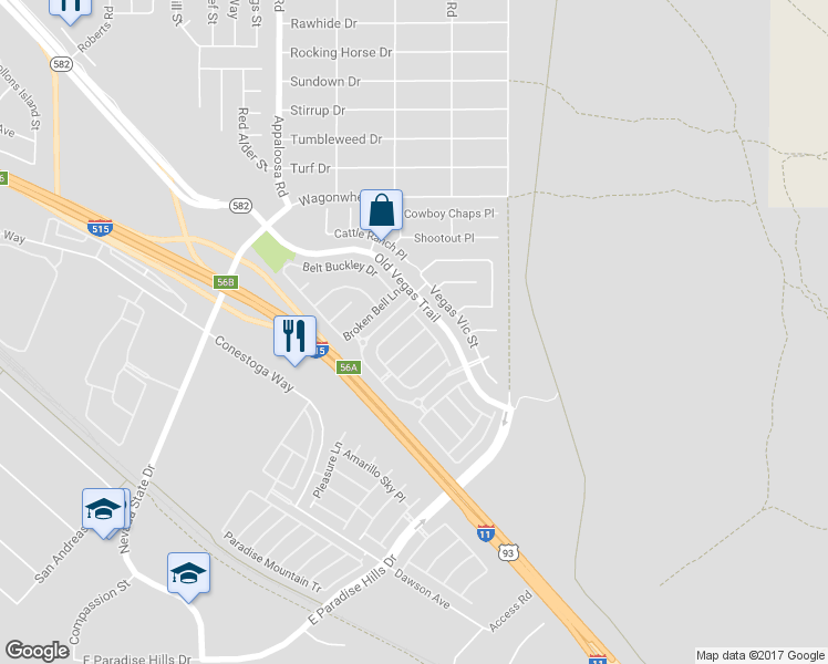 map of restaurants, bars, coffee shops, grocery stores, and more near 1584 Ward Frontier Lane in Henderson