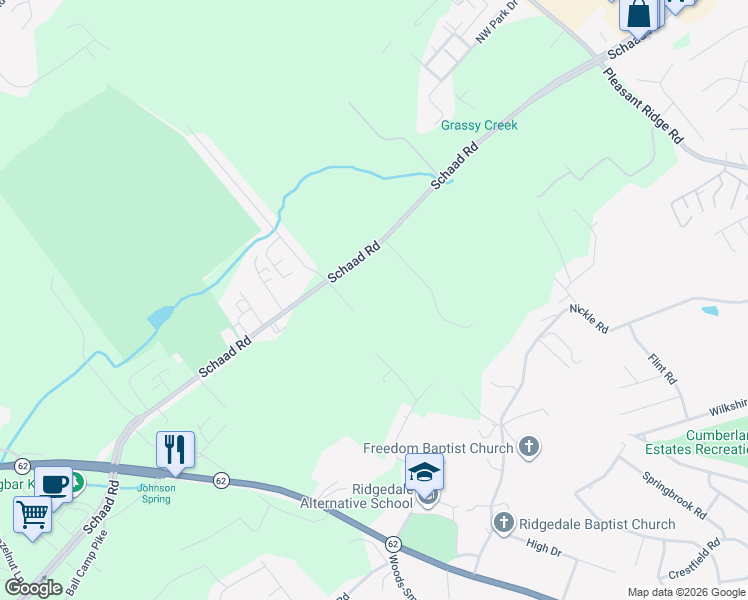 map of restaurants, bars, coffee shops, grocery stores, and more near 3528 Schaad Road in Knoxville