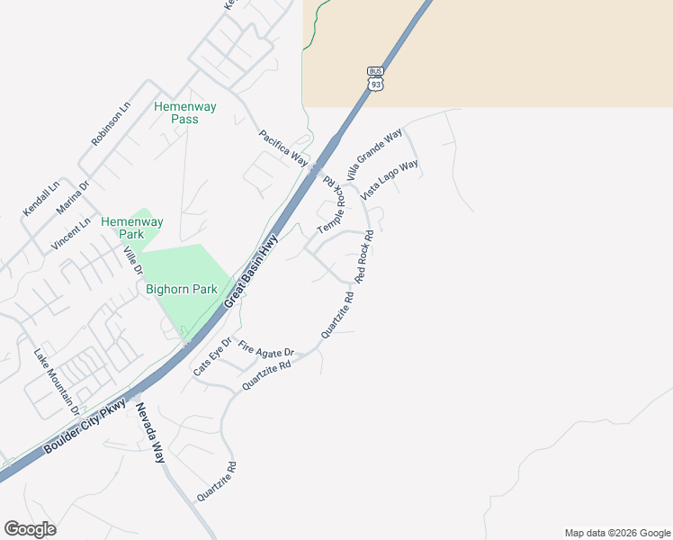 map of restaurants, bars, coffee shops, grocery stores, and more near 210 Red Rock Road in Boulder City