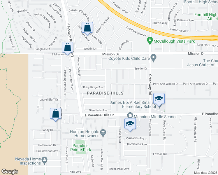 map of restaurants, bars, coffee shops, grocery stores, and more near 1051 Noble Isle Street in Henderson