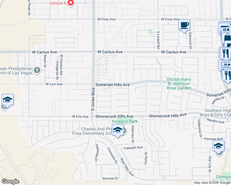 map of restaurants, bars, coffee shops, grocery stores, and more near 5880 Tuscan Hill Ct in Las Vegas