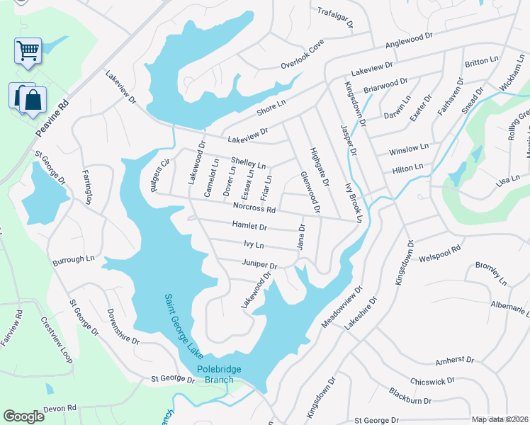 map of restaurants, bars, coffee shops, grocery stores, and more near 134 Norcross Road in Crossville