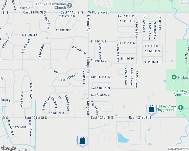 map of restaurants, bars, coffee shops, grocery stores, and more near 11613 South 98th East Avenue in Bixby