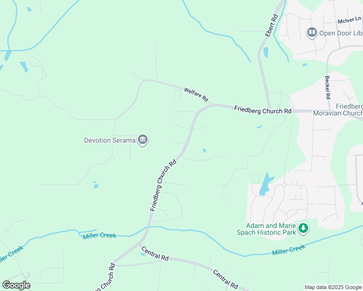 map of restaurants, bars, coffee shops, grocery stores, and more near 3214 Friedberg Church Road in Winston-Salem
