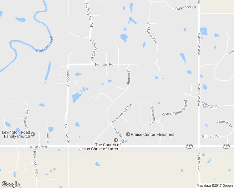 map of restaurants, bars, coffee shops, grocery stores, and more near 524 Pioneer Road in Sapulpa