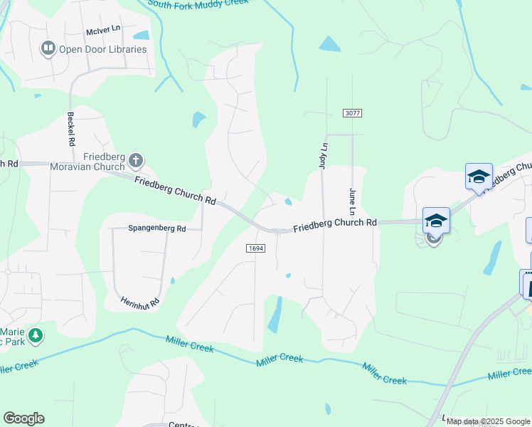 map of restaurants, bars, coffee shops, grocery stores, and more near 152 Topaz Drive in Winston-Salem