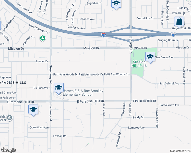 map of restaurants, bars, coffee shops, grocery stores, and more near 541 Patti Ann Woods Drive in Henderson